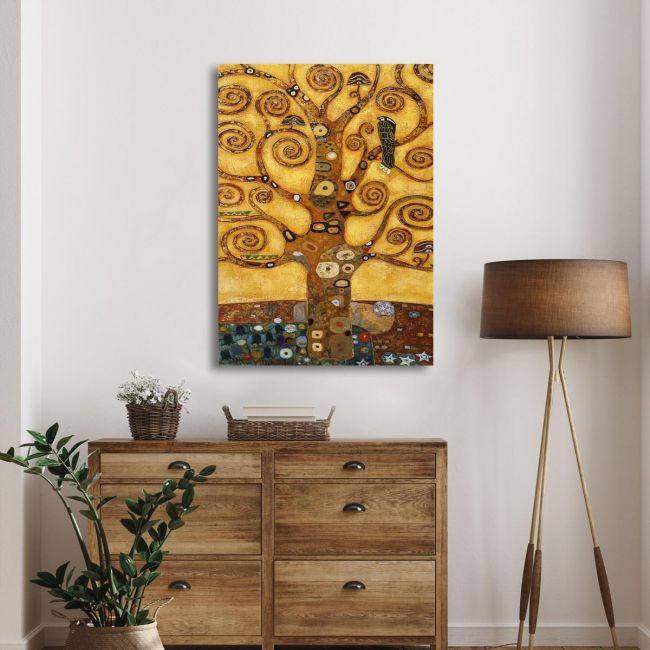 Πίνακας ζωγραφικής Tree of life close up Klimt G. Καμβάς τελαρωμένος Όψη 2