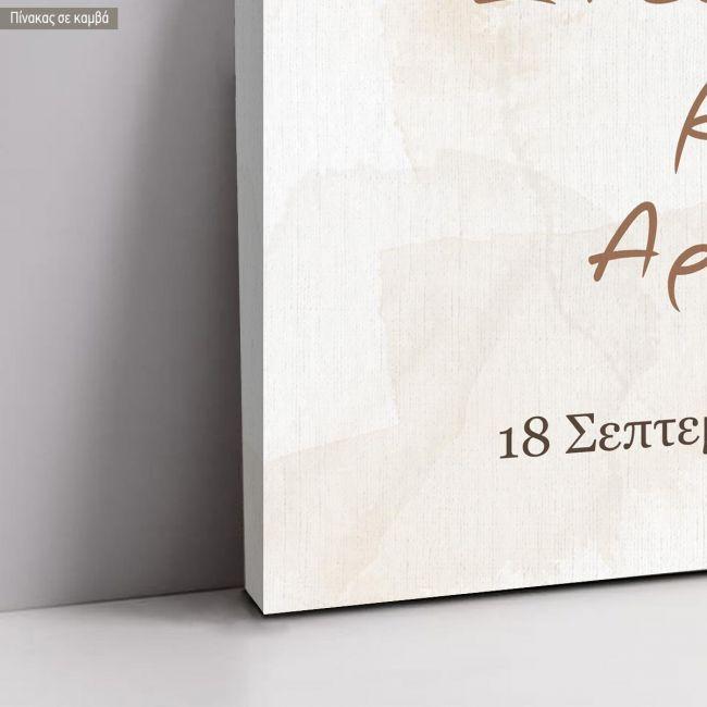 Canvas print Wedding Welcome New beginning Pampas grass