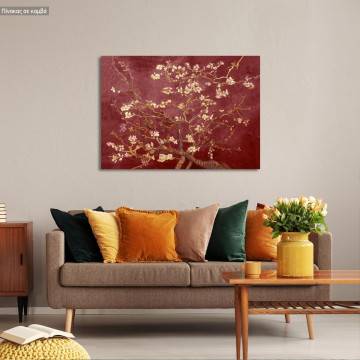Πίνακας ζωγραφικής Blossoming almond tree (red), Vincent van Gogh