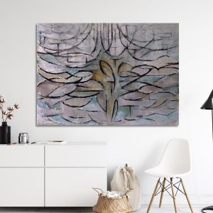 Πίνακας ζωγραφικής Blossoming apple tree Mondrian Piet Καμβάς τελαρωμένος Όψη 2 2
