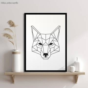 Geometric animals Fox, αφίσα, κάδρο 