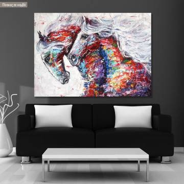 Canvas print, Running horses