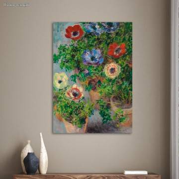 Πίνακας ζωγραφικής Anemonen, Monet Claude