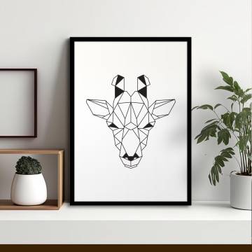 Geometric animals Giraffe , Poster