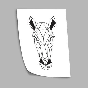 Geometric animals Horse, αφίσα, κάδρο 2
