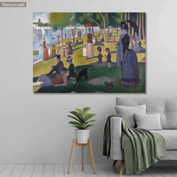 Canvas print Sunday afternoon on La Grande island, Seurat Georges