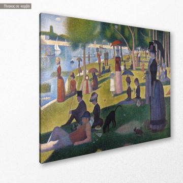 Canvas print Sunday afternoon on La Grande island, Seurat Georges 2