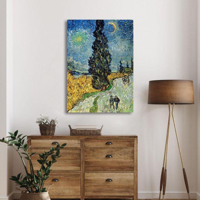 Πίνακας ζωγραφικήςRoad with cypress and star, Vincent van Gogh