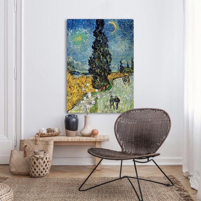 Canvas printRoad with cypress and star, Vincent van Gogh
