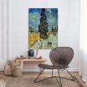 Canvas printRoad with cypress and star, Vincent van Gogh