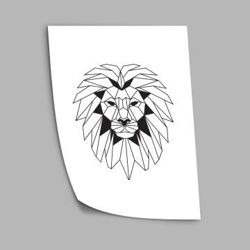 Geometric animals Lion, αφίσα, κάδρο 2