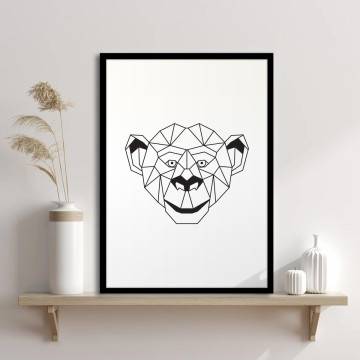 Geometric animals Monkey, Poster