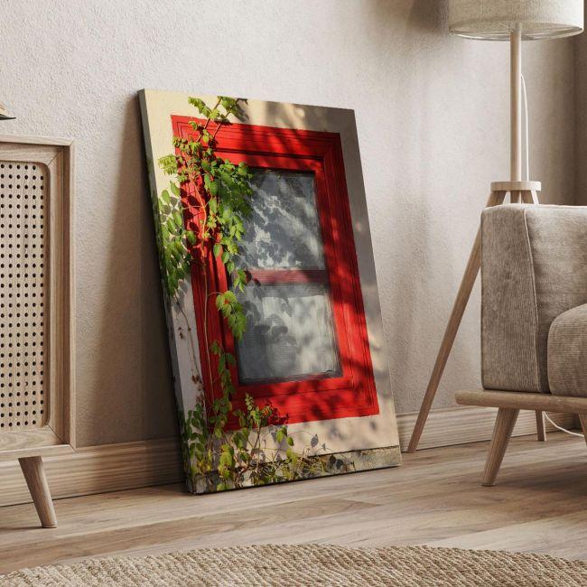 Πίνακας σε καμβά κόκκινο παράθυρο, Red window