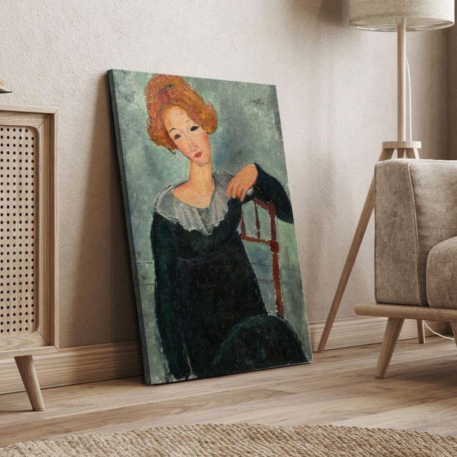 Πίνακας ζωγραφικής Woman with red hair, Modigliani A.