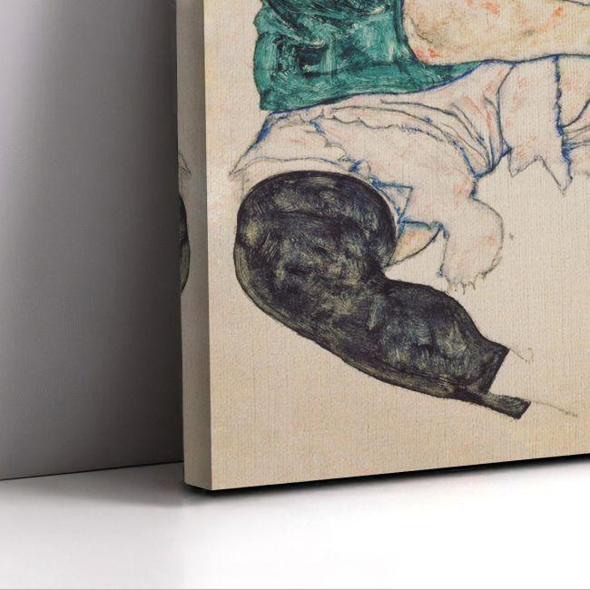 Πίνακας ζωγραφικής Seated woman with bent knee, Schiele E.