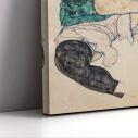 Canvas print Seated woman with bent knee, Schiele E,