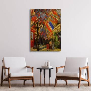 Celebration of July in Paris Vincent van Gogh canvas print Framed canvas View 1 2