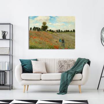 Canvas print Poppy field Monet C. Framed canvas View 1 2