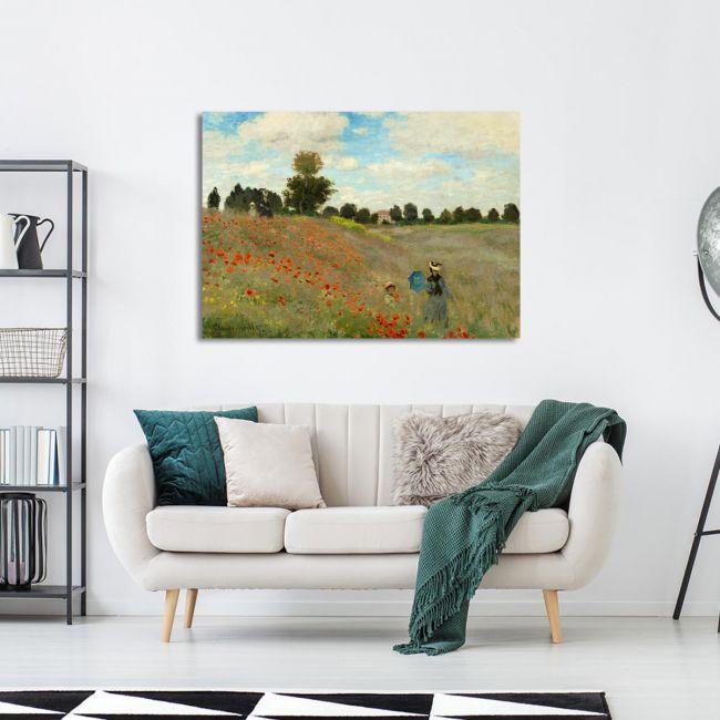 Canvas print Poppy field, Monet C.