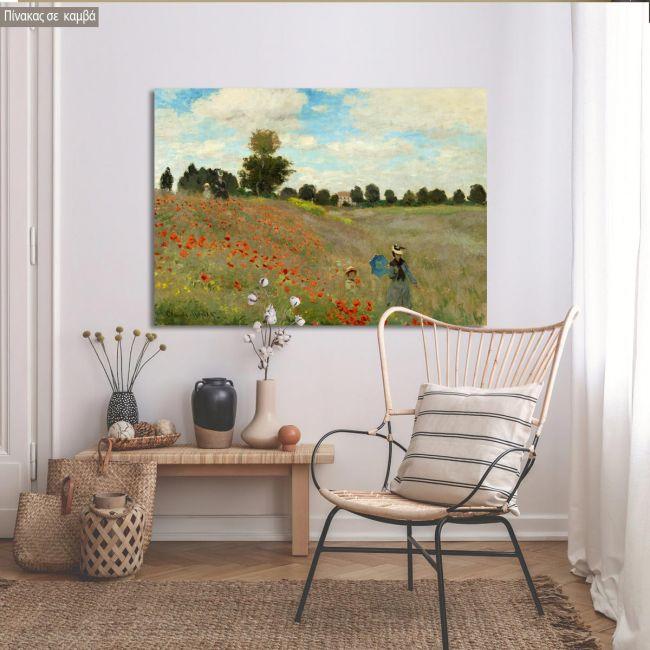 Πίνακας ζωγραφικής Poppy field, Monet C.