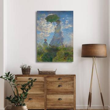 Canvas print Woman with a parasol Monet Framed canvas View 1 2