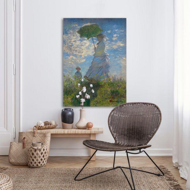 Canvas print Woman with a parasol, Monet