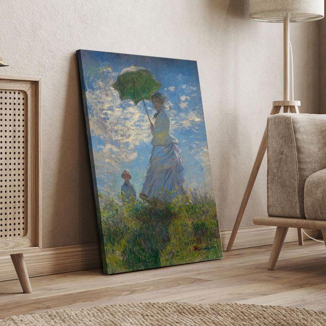 Canvas print Woman with a parasol, Monet