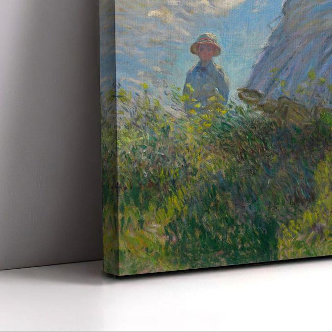 Canvas print Woman with a parasol, Monet