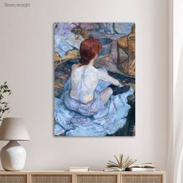 Canvas print La toilette, Henri de Toulouse Lautrec