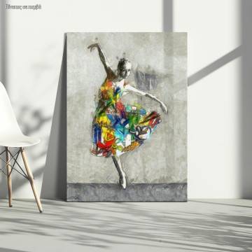 Canvas print Ballerina, Street art ballerina I