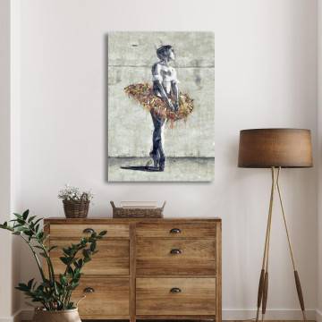 Canvas print Ballerina Street art ballerina Framed canvas View 1 2