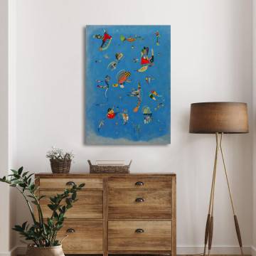 Πίνακας ζωγραφικής Sky blue Kandinsky W. Καμβάς τελαρωμένος Όψη 1 2
