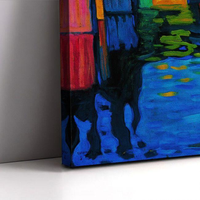 Canvas print Autumn landscape with boats, Kandinsky W.