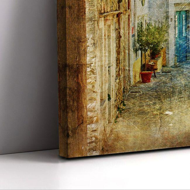 Canvas print Old greek street