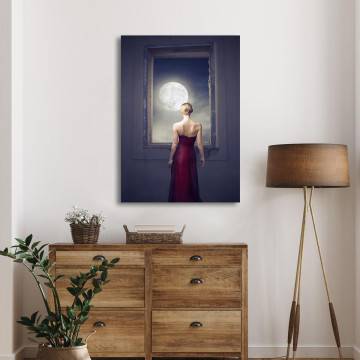 Canvas print Under the moonlight κάθετος Framed canvas View 1 2