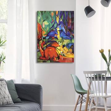 Πίνακας ζωγραφικής Deer in the forest II Marc Franz Καμβάς τελαρωμένος Όψη 1 2