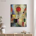 Canvas print Red balloon, vertical, Klee P.