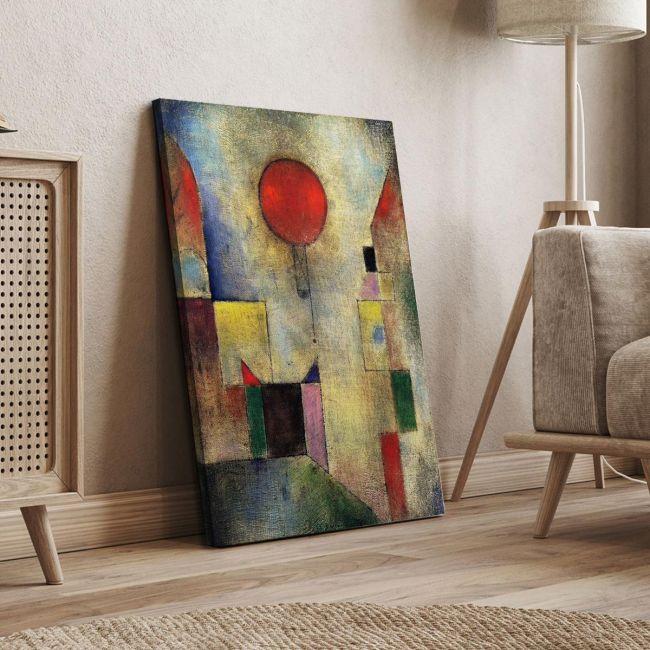 Canvas print Red balloon, vertical, Klee P.