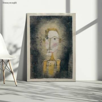 Canvas print Portrait of a yellow man, Klee Paul