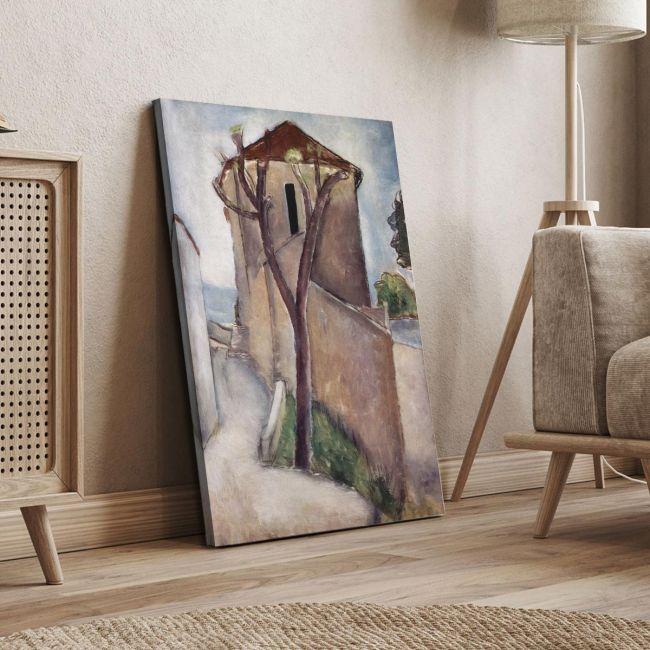 Canvas print Tree and house, Modigliani