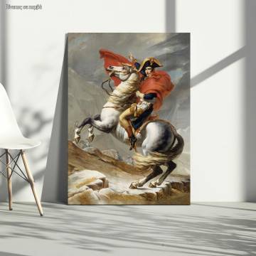 Canvas print Napoleon crossing the Alps, David Jacques-Louis