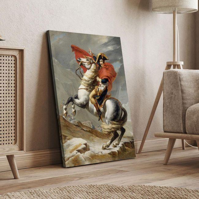 Canvas print Napoleon crossing the Alps, David Jacques-Louis