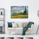 Canvas print Wheat field with cypresses, Vincent van Gogh