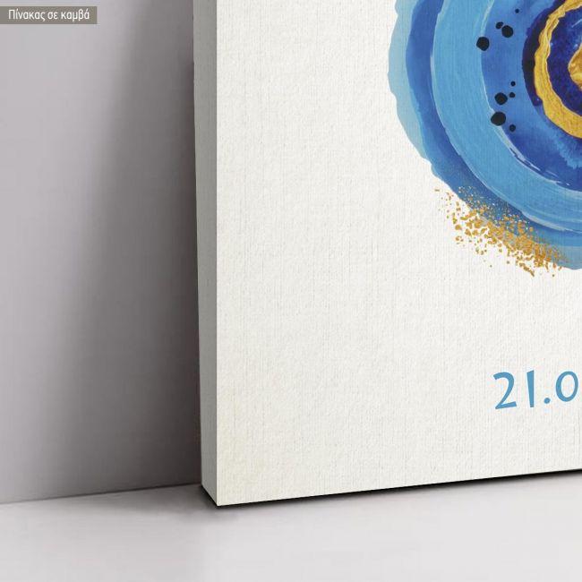 Canvas printwelcome to my baptism,Evil eye watercolor