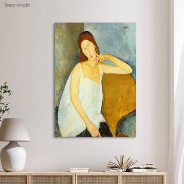 Canvas print Jeanne Hebuterne, Modigliani Amedeo