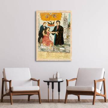 Canvas print Korais and Feraios save wounded Hellas Theofilos Framed canvas View 1 2