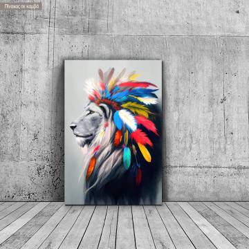 Πίνακας σε καμβά An indian lion