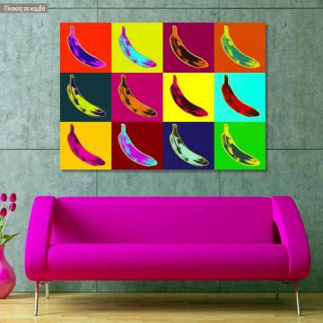 Canvas print Pop art Bananas