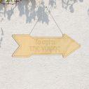 Wooden sign arrow tom spiti tis nifis