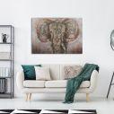 Canvas print, Elephant mixed media portrait